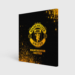 Картина квадратная Manchester United - gold gradient