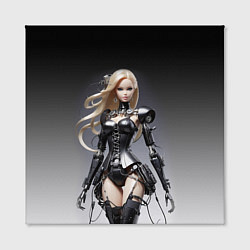Холст квадратный Cyber Barbie - fantasy cyberpunk ai art, цвет: 3D-принт — фото 2