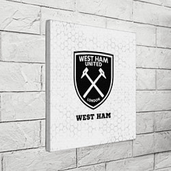 Холст квадратный West Ham sport на светлом фоне, цвет: 3D-принт — фото 2