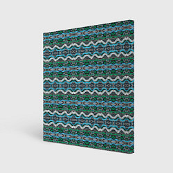 Картина квадратная Голубые абстрактные волны