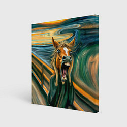 Картина квадратная Лошадь кричит на картине Эдварда Мунка