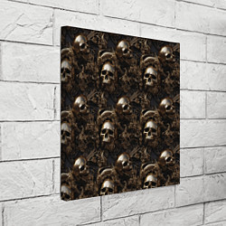 Холст квадратный Черепа и узоры лакшери, цвет: 3D-принт — фото 2