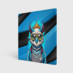 Картина квадратная Стильная сова в одежде