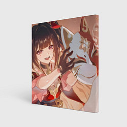 Картина квадратная Honkai Star Rail Sparkle and kitsune mask