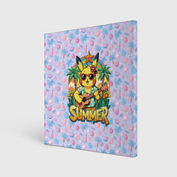 Картина квадратная Жаркое лето с Пикачу