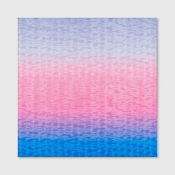 Холст квадратный Tie-dye color gradient: pink-blue, цвет: 3D-принт — фото 2