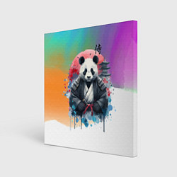 Картина квадратная Panda samurai - Japan