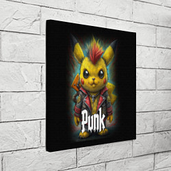Холст квадратный Панк Пикачу в косухе, цвет: 3D-принт — фото 2
