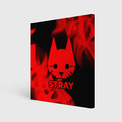 Картина квадратная Stray - red gradient