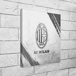 Холст квадратный AC Milan - white gradient, цвет: 3D-принт — фото 2