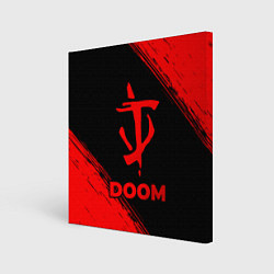 Картина квадратная Doom - red gradient