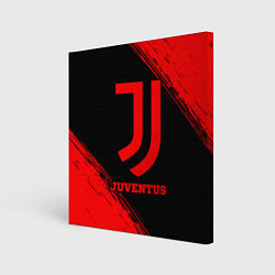 Холст квадратный Juventus - red gradient, цвет: 3D-принт