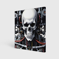 Картина квадратная Cyber skull - ai art