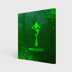 Картина квадратная Hellsing - green gradient