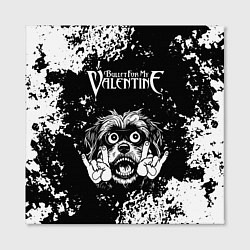 Холст квадратный Bullet For My Valentine рок пес, цвет: 3D-принт — фото 2