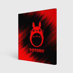 Картина квадратная Totoro - red gradient