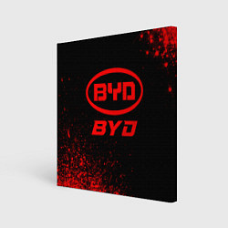 Картина квадратная BYD - red gradient