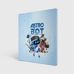 Холст квадратный Astro Bot - Game, цвет: 3D-принт