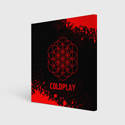 Холст квадратный Coldplay - red gradient, цвет: 3D-принт
