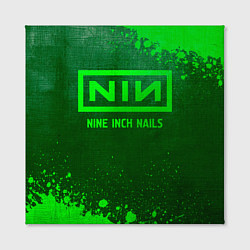 Холст квадратный Nine Inch Nails - green gradient, цвет: 3D-принт — фото 2