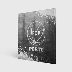 Холст квадратный Porto - grey gradient, цвет: 3D-принт