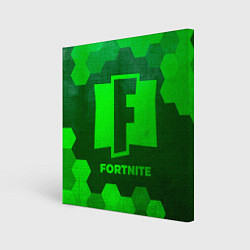 Картина квадратная Fortnite - green gradient