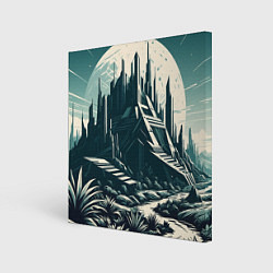 Картина квадратная Фантастика город