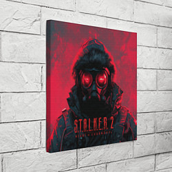 Холст квадратный Stalker 2 в противогазе, цвет: 3D-принт — фото 2