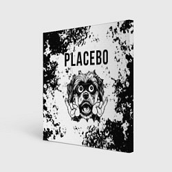 Холст квадратный Placebo - рок пес, цвет: 3D-принт