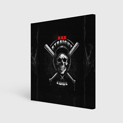Картина квадратная Straight edge череп с битами