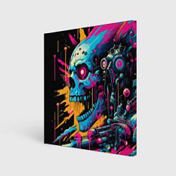 Картина квадратная Cool cyber skull - ai art