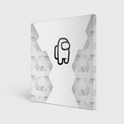 Картина квадратная Among Us white poly