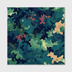 Холст квадратный Армейский камуфляж зеленый, цвет: 3D-принт — фото 2