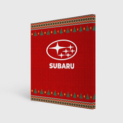 Картина квадратная Subaru new year