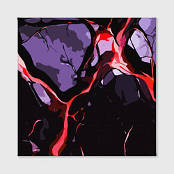 Холст квадратный Красный разлом в камне, цвет: 3D-принт — фото 2