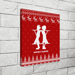 Холст квадратный Новогодний Hunter x Hunter с оленями, цвет: 3D-принт — фото 2