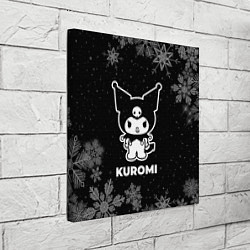 Холст квадратный Снежный Kuromi, цвет: 3D-принт — фото 2