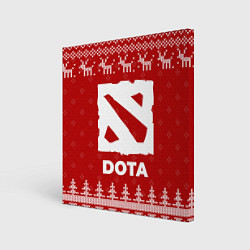 Картина квадратная Новогодний Dota с оленями