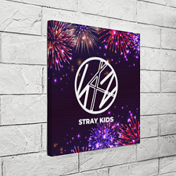 Холст квадратный Праздничный Stray Kids, цвет: 3D-принт — фото 2