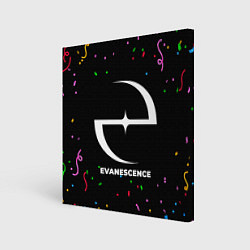 Холст квадратный Evanescence конфети, цвет: 3D-принт