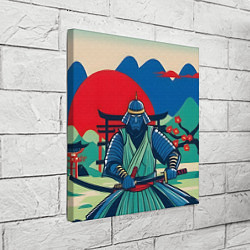 Холст квадратный Ретро самурай, цвет: 3D-принт — фото 2