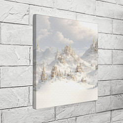 Холст квадратный Снежный древний город, цвет: 3D-принт — фото 2