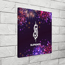 Холст квадратный Праздничный Slipknot Fireworks, цвет: 3D-принт — фото 2