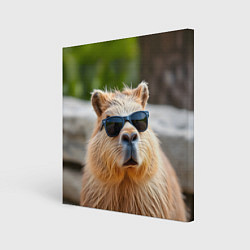 Картина квадратная Модная капибара в темных очках