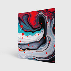 Картина квадратная Флюид арт абстракция