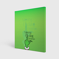 Картина квадратная Гринч merry fucking christmas