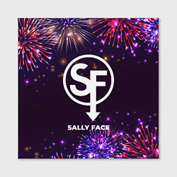 Холст квадратный Праздничный Sally Face, цвет: 3D-принт — фото 2