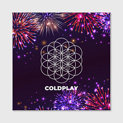 Холст квадратный Праздничный Coldplay, цвет: 3D-принт — фото 2