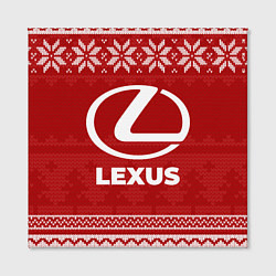 Холст квадратный Новогодний Lexus, цвет: 3D-принт — фото 2