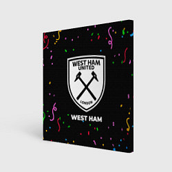 Картина квадратная West Ham конфети